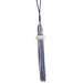 Navy and White Jumbo tassel with Silver 2025