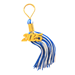 Royal and White Key Ring tassel with gold 2025